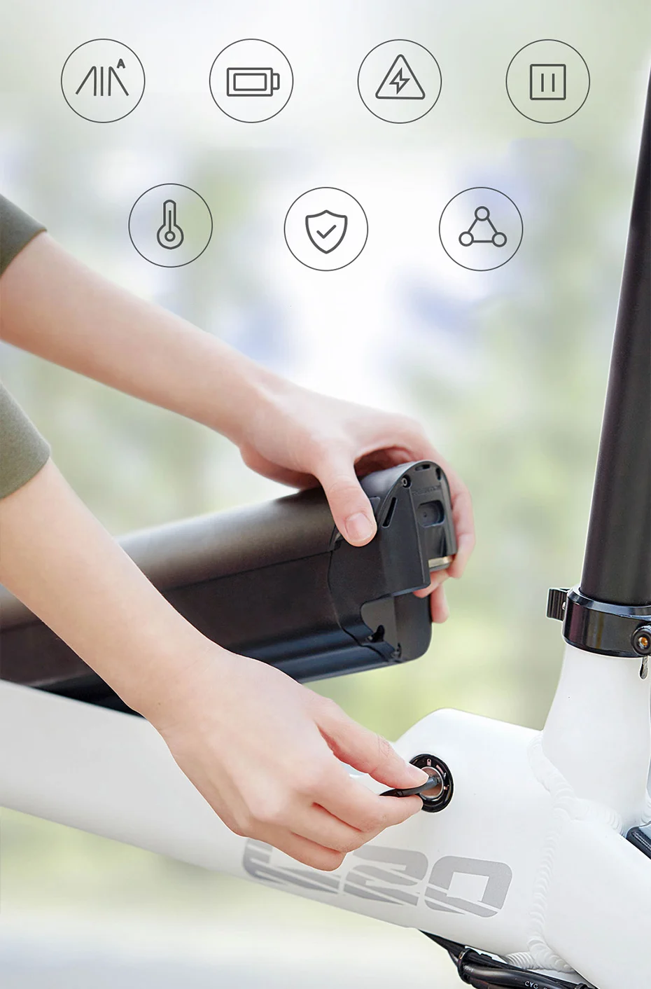Original HIMO C20 Electric Bicycle ebike 25km/h e bike 80KM Mileage Outdoor Electric bike 250W Motor 20 inch Tire