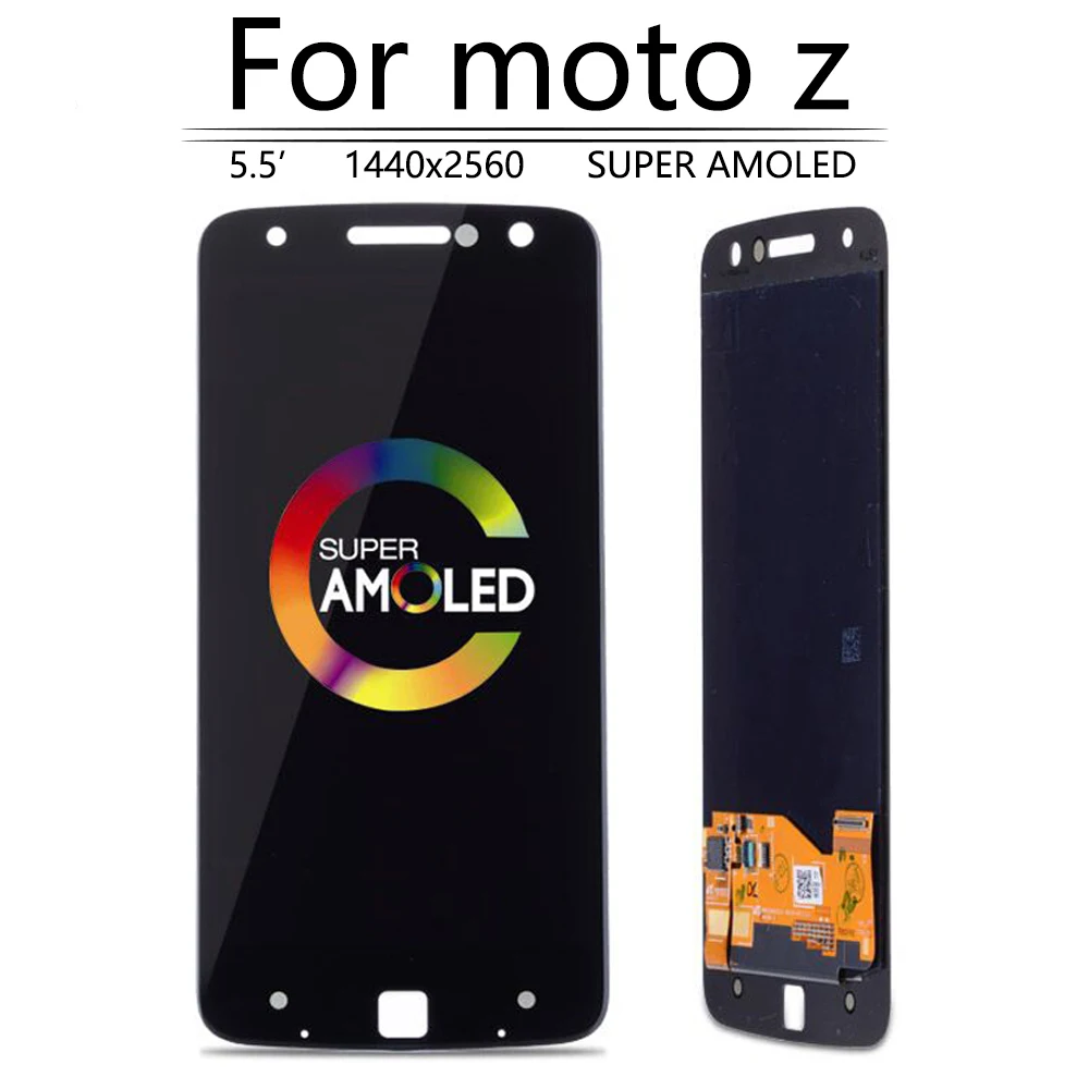5 &quotAMOLED для Motorola MOTO Z Droid XT1650 01 LCD дисплей сенсорный экран дигитайзер Moto Force Burn