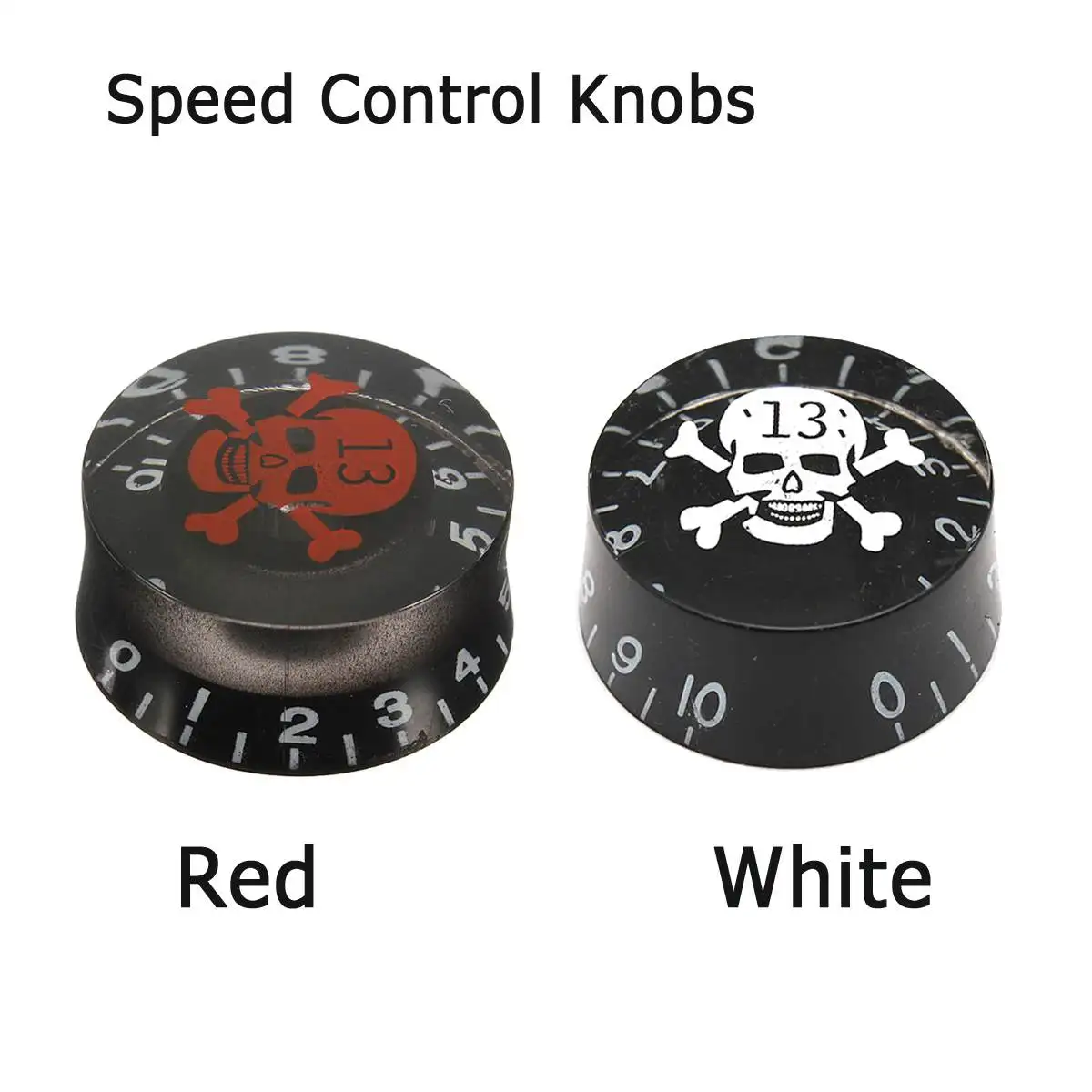 New 1Pcs Acrylic Skull Head Electric LP Guitar Knob Tone Volume Cap Control Speed Knobs For