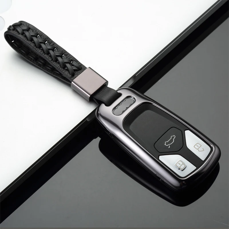 1 pièces alliage с длительным сроком службы Высокое качество voiture clé чехол couverture voiture стиль для Audi A4L Q7 TTS TT - Название цвета: 2