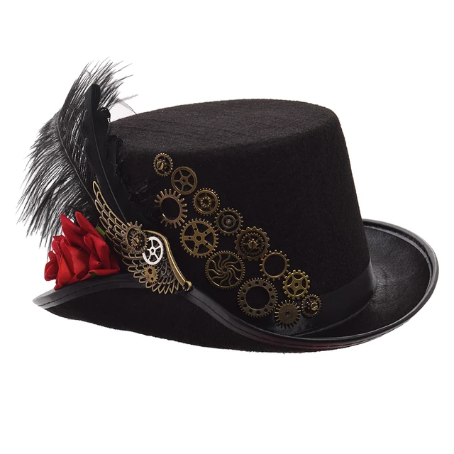 X6HE-Sombrero de viajero Steampunk para hombre, gorros con gafas, accesorios  Steampunk para fiesta de Halloween