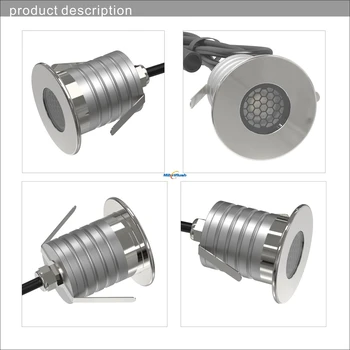 

6PCS/Lot Mini LED Spot 3W 12V 24V IP67 50MM Underground Lights Stainless Steel Cover Buried Lights Warm White Step Stair LED