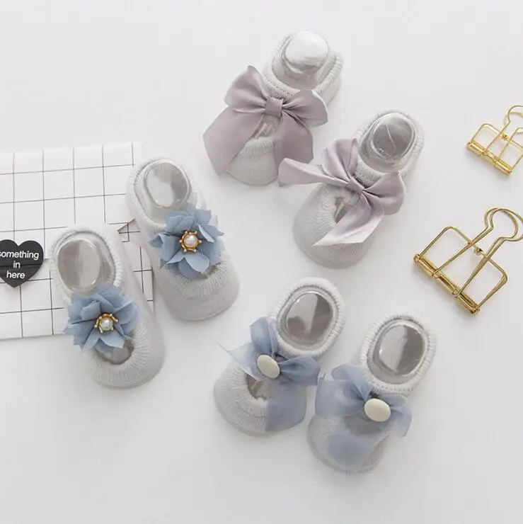 Носки для новорожденных из хлопка с бантом 1 пара|Носки| |