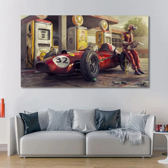 Ferraris F1 Race Car Artwork Printed on Canvas 5