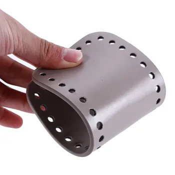 

Creative New Hot Bottom for Knitting Bag PU Patent Leather Bag Accessories Rectangle Bottom with Holes Diy Crochet Bag Bottom