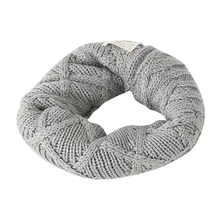 Модный зимний хлопчатобумажный шарф для детей, чистый цвет, вязанная шерсть, уплотненный, сохраняющий тепло, ветронепроницаемый шарф, Echarpe Hiver Femme