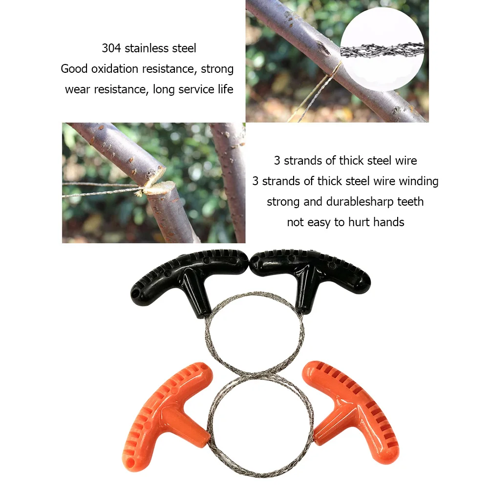 Manual Hand Steel Wire Saw Survival Tools Steel Rope Chain Saw Garden Tool Outdoor Practical Emergency Gear Wire Kits