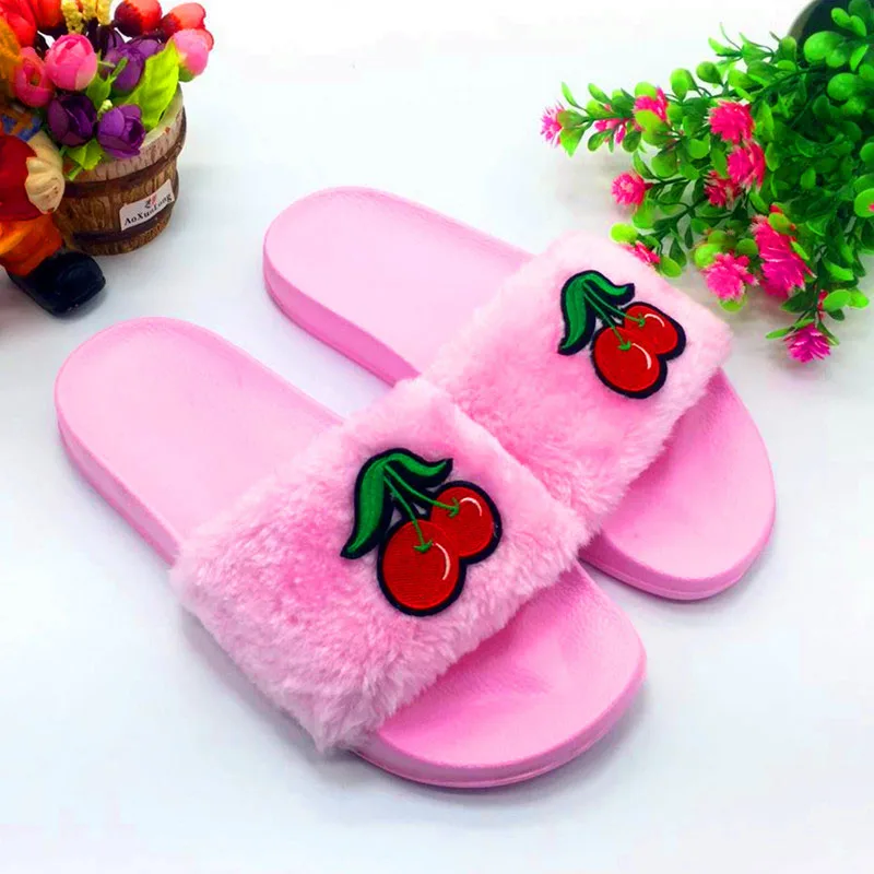 Женские зимние леопардовые тапочки женские модные меховые домашние с