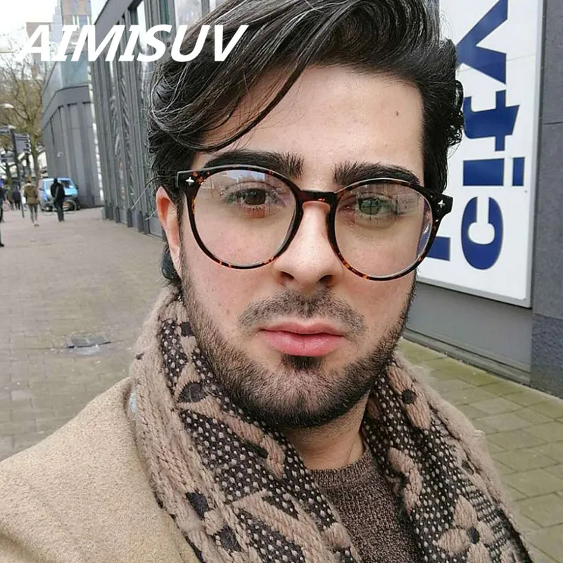 

AIMISU Brand Design Eyeglasses men Fashion Diamond Round Frames Glasses Female Computer Reading Spectacle Optical Frame glasses