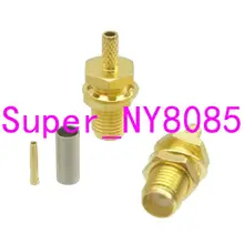 SMA гнездо гайка переборка обжимной RG174 RG316 LMR100 кабель RF разъем