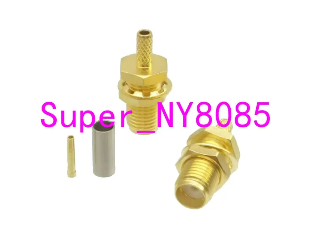 

SMA female jack nut bulkhead crimp RG174 RG316 LMR100 Cable RF connector