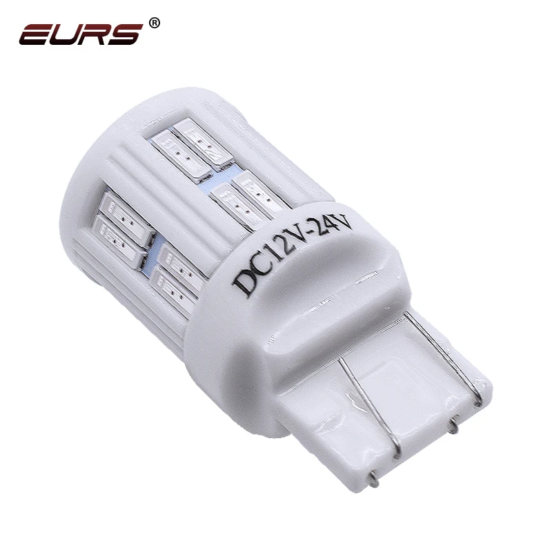 EURS 10 шт. светодиодный свет 1156 ba15s 1157 T20 7440 7443 7020 28SMD керамический сигнала поворота Стоп-сигнал заднего хода светодиодный светильник Белого красного и желтого цвета, 12-24V