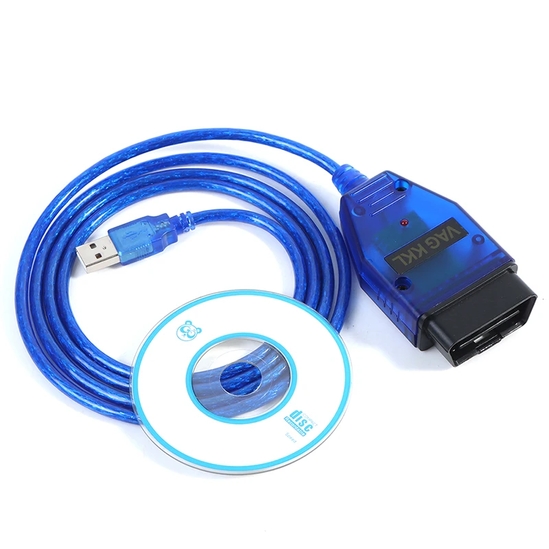 Blue VAG-COM 409.1 Vag Com 409Com Vag 409.1 Kkl OBD2 USB Diagnostic Cable Scanner Interface For VW Audi Seat Volkswagen motorcycle oil temperature gauge