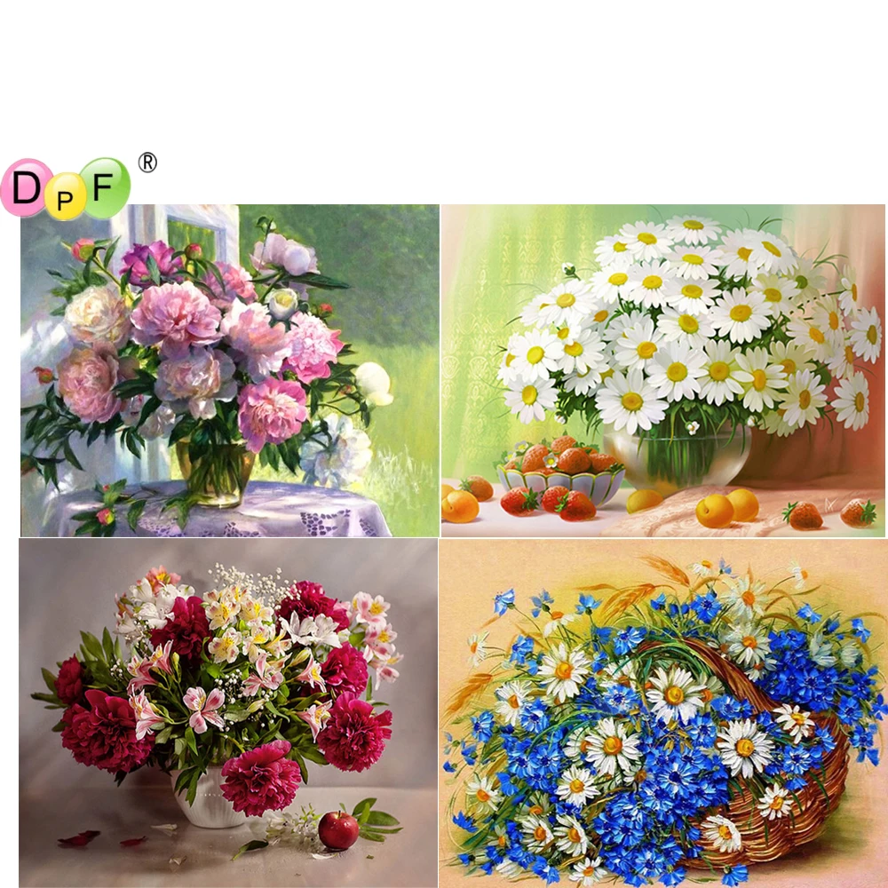 DPF 5D круглая/квадратная алмазная живопись вышивка крестиком цветочные поделки