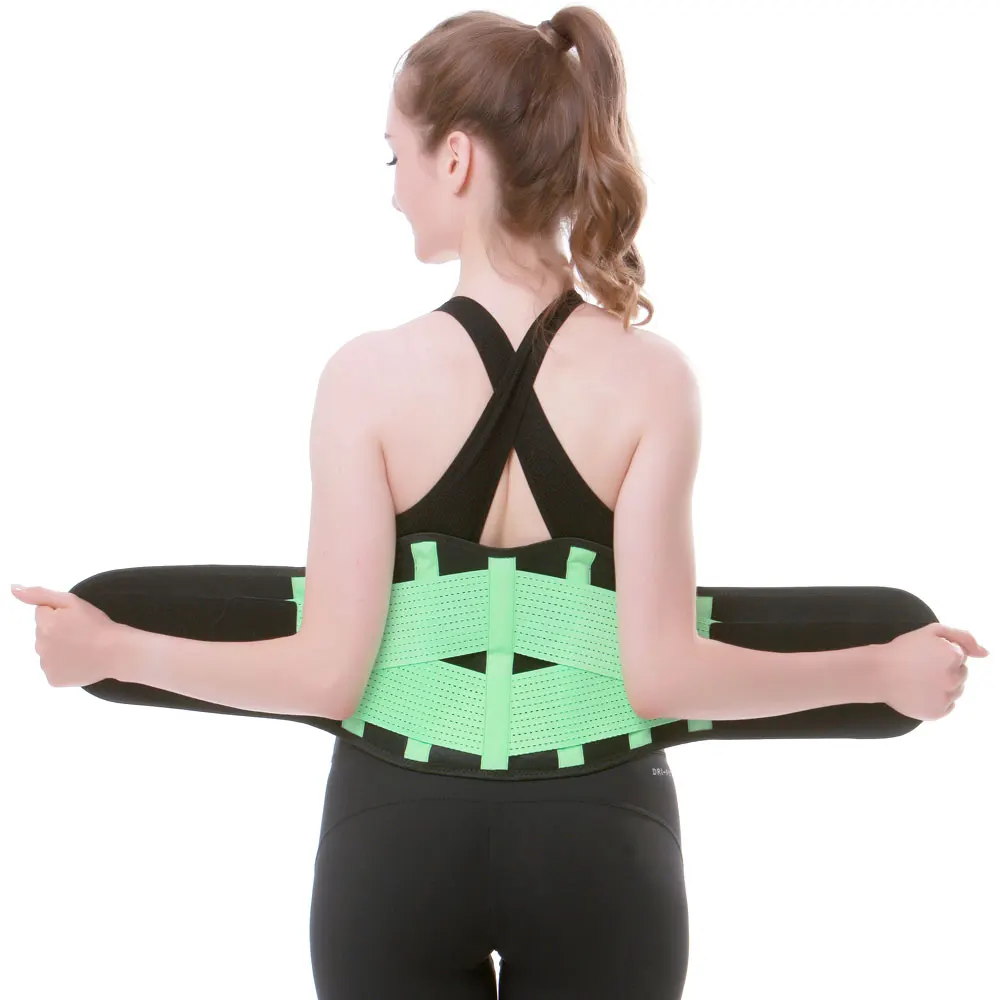 Light Green AOFEITE пояс для похудения ортопедический фиксатор для коррекции осанки поясничного позвоночника, поддерживающий бандаж, корсеты для снятия боли в нижней части спины - Цвет: Light Green