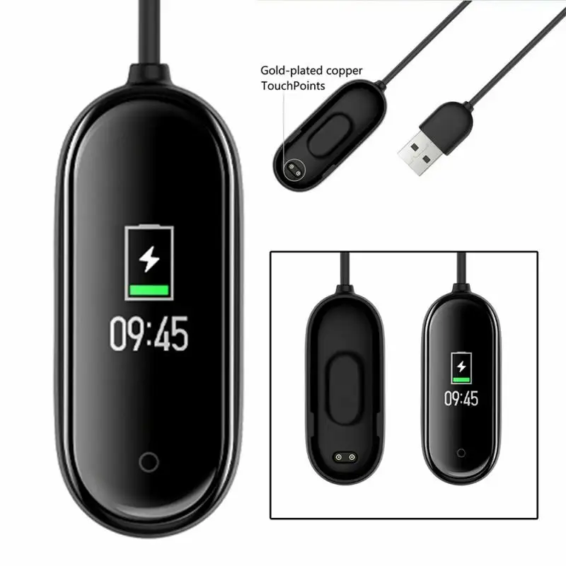 Черный портативный и доступный для смарт-часов Xiaomi Mi Band 4 магнитный USB-адаптер
