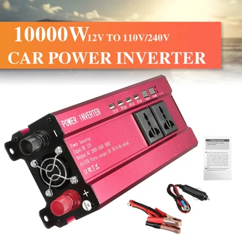 

10000W Peak Power Inverter DC 12V To AC 110V/240V Sine Wave Converter 4 USB Modified Sine Wave Voltage Transformer For Car Truck