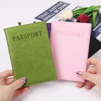 1PC Fashion New PU Women Passport Holder Couple Models Girls Travel Passport Cover Unisex Card Case Man Card Holder 1