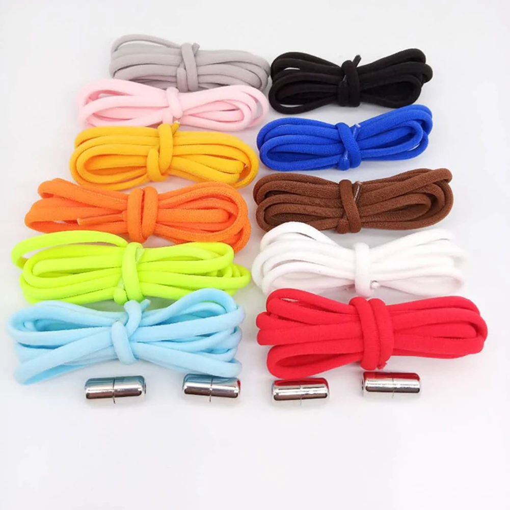 Elastic No Tie Shoelaces Semicircle Shoe Laces For Kids and Adult Sneakers Shoelace Quick Lazy Metal Lock Laces Shoe Strings image_0