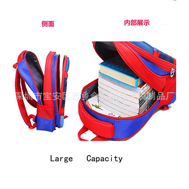 

Classic America Muscle Captain Cartoon Pattern School Bag Students eva shu Bag Children Backpack