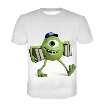 

Summer New Funny Cartoon Monsters University 3D kids T Shirt Top Mike Wazowski Print Boys and girls 3D Tee Tops Short sleeve