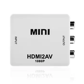 

Mini Flexible Portable High Bandwidth Capability HDMI To AV Adapter HDMI2AV 1080P HD Video Converter Box with Charge Cable