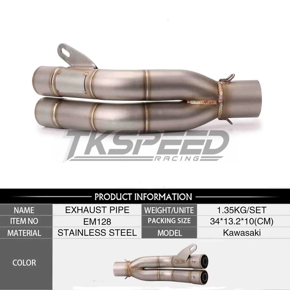 Запчасти для мотоцикла глушитель выхлопной трубы двойной выход глушитель для Kawasaki Z800