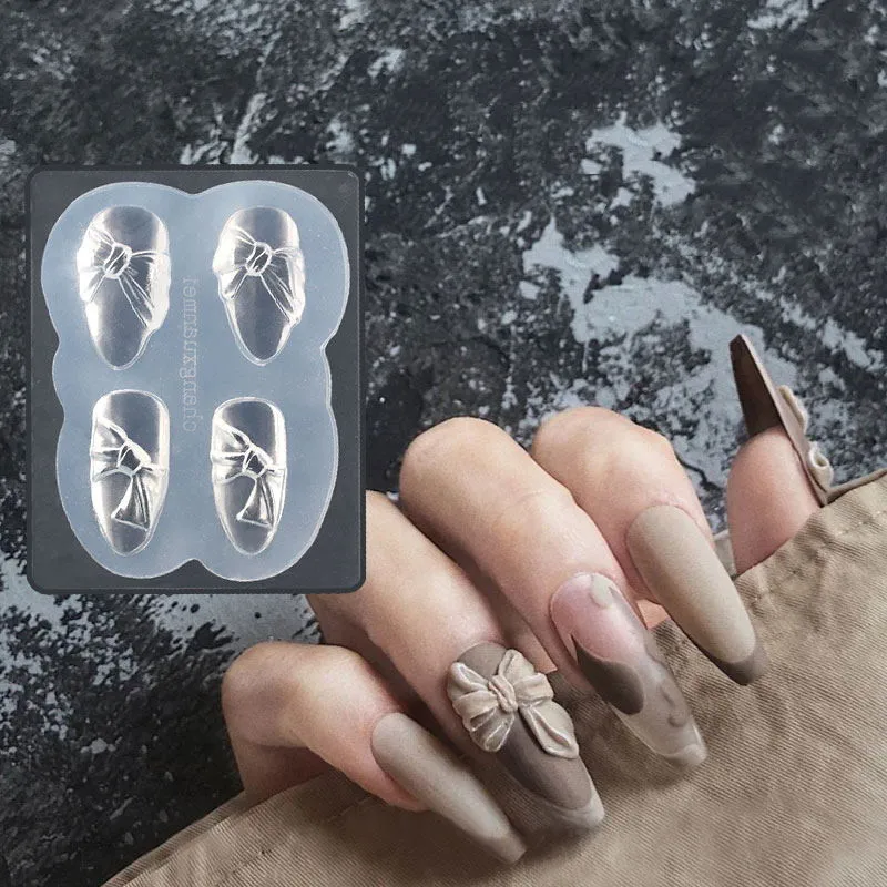 Butterfly Bow Carving Mould For Nail Art Decoration Fashion 3D