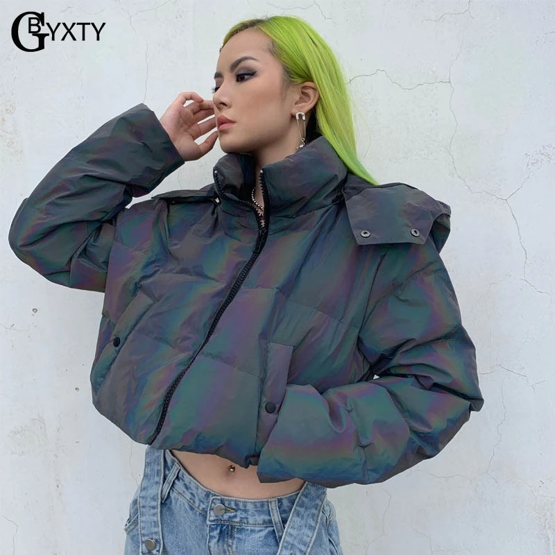 GBYXTY уличная Толстая Светоотражающая куртка 2019 Осенняя Женская водолазка с