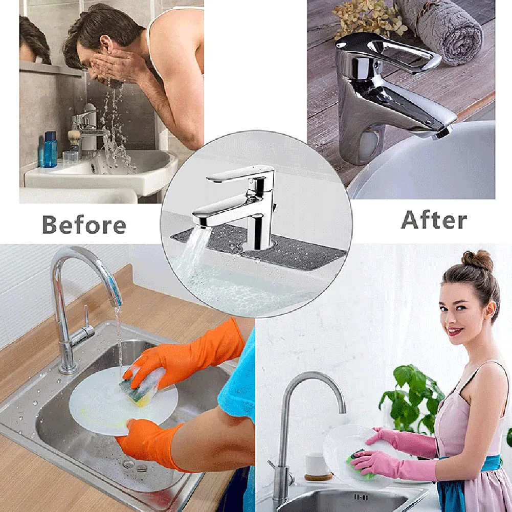 tappetino assorbente per rubinetto della cucina controsof tamponi per asciugare l'acqua dietro il rubinetto Raccoglitore di schizzi del rubinetto paraspruzzi per lavello del rubinetto della cucina 