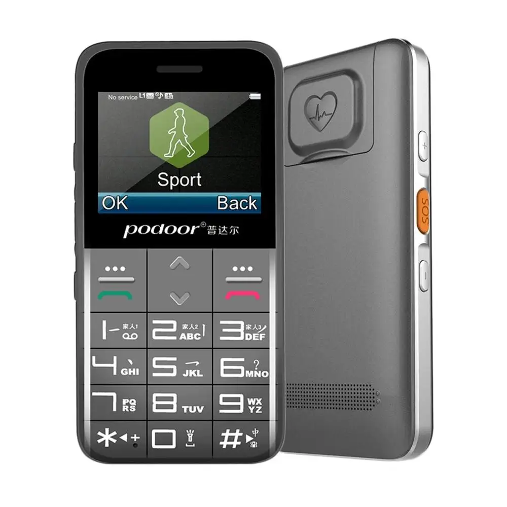 

New L1 Elderly Health Phone with Pedometer Heart rate &Oxygen monitor GPS Exquisitely Designed Durable Gorgeous