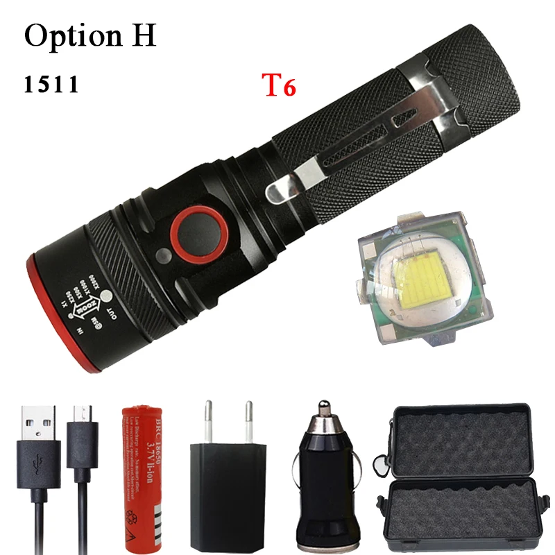 Litwod Z201282 CREE XLamp XHP70.2 Мощный тактический фонарь 26650 и 18650 фонарь на батарее кемпинг приключения - Испускаемый цвет: Option H