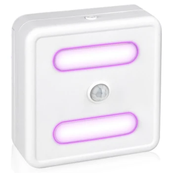 

Square Motion Sensor Night Lights Induction Under Cabinet Light Closet Lamp for Stairs Kitchen UV Light