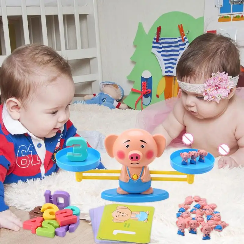 Цифровые весы, набор игрушек, детские математические Обучающие Игрушки для раннего развития, Развиваем интеллект, бесконечное счастье