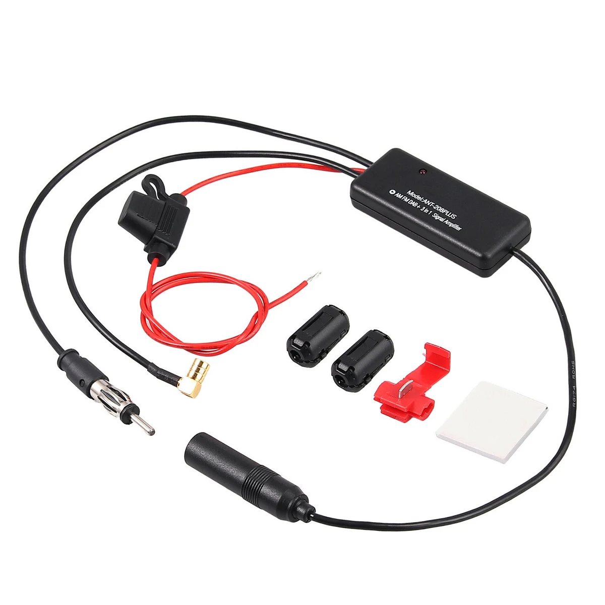 Универсальный автомобильный-Стайлинг 12V 25dB Автоматическая 3-в-1 DAB+ AM FM Усилитель сигнала автомобильный Антенный разветвитель радио усилителя сигнала