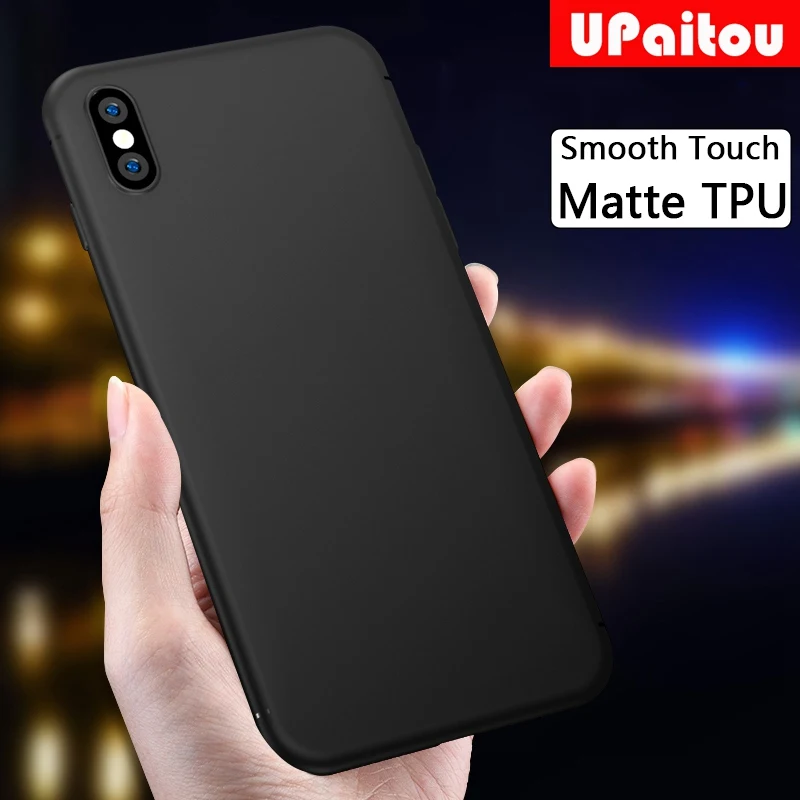 UPaitou Case for iPhone SE 2020 11 Pro Max X XS XR 8 7 6s 6 Plus Soft Silicone Matte Ultra Thin TPU Back Cover |