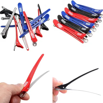 

1PC Hair Hairdressing Aluminum Plastic Clips Clamps Salon Barber Hairstyle Tools Set Section Hair Grip Clip Crocodile Barrette