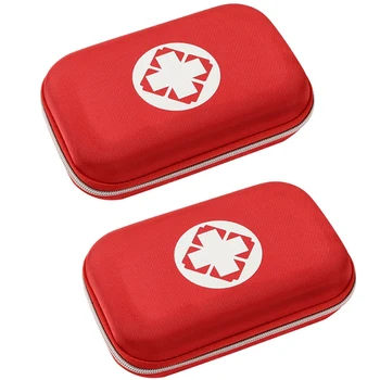 

2Pcs Portable Family Travel Outdoor Emergency Medicine Bag Small Divider Storage Organizer Camping
