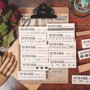 

Vintage Long Version Week Tickets Decoration Stamp Wooden Rubber Stamps for Scrapbooking Stationery DIY Craft Standard Stamp