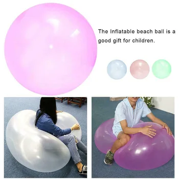 

XL L M S Inflatable Soft Water FilIed Bubble Ball Blow up Summer Outdoor Fun Games For Party Pool Bath Ballon Toys Playball