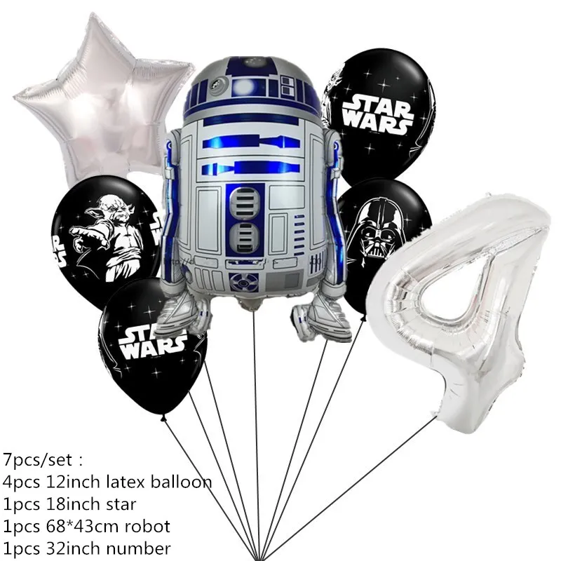 Star Wars Theme Birthday Tableware Set Tablecloth Napkins Birthday Party Table Cover Flags Plates Cups Decora Boys Kids Favors 