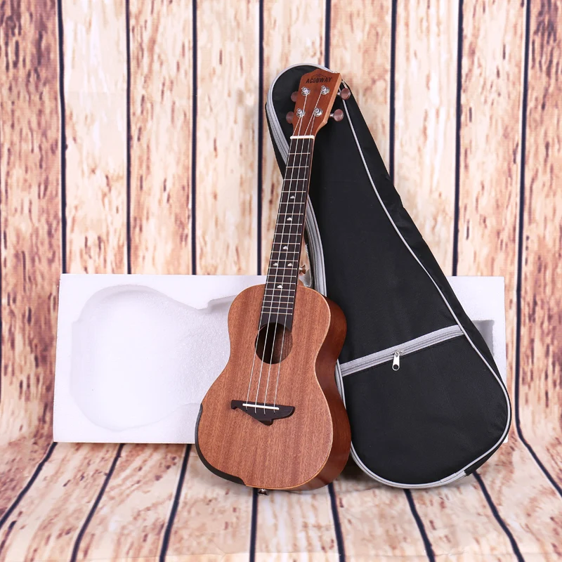 Acouway Ukulele Concert Soprano Tenor Ukulele 21" 24" 26" Sapele Ukelele Aquila String Optinal Bag Tuner Strap ukulele set