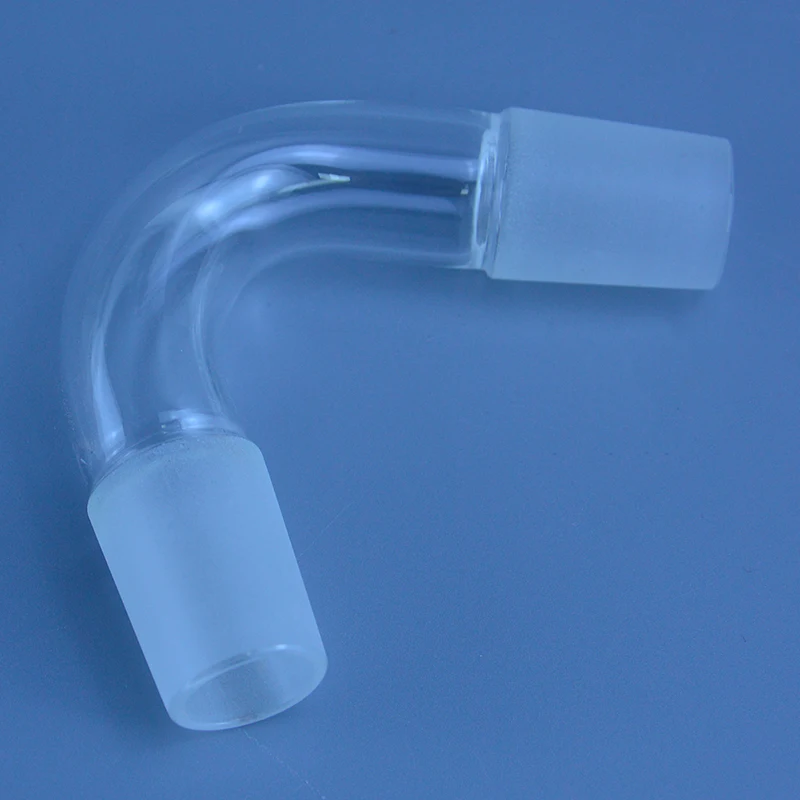 Lab Glass Supplies Lab Glass Adapter Glass Distillation adapter Distilling Head 75 Degrees bend Standard Ground Mouth Standard mouth 24/29 Used for distillation unit