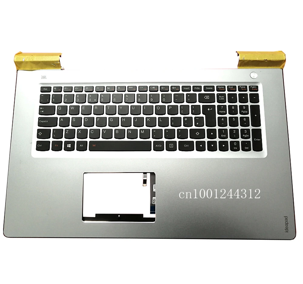 

New Original For ideapad 700-17 700-17ISK laptop UK Palmrest Upper Case Keyboard Bezel Cover Silver 5CB0K93620