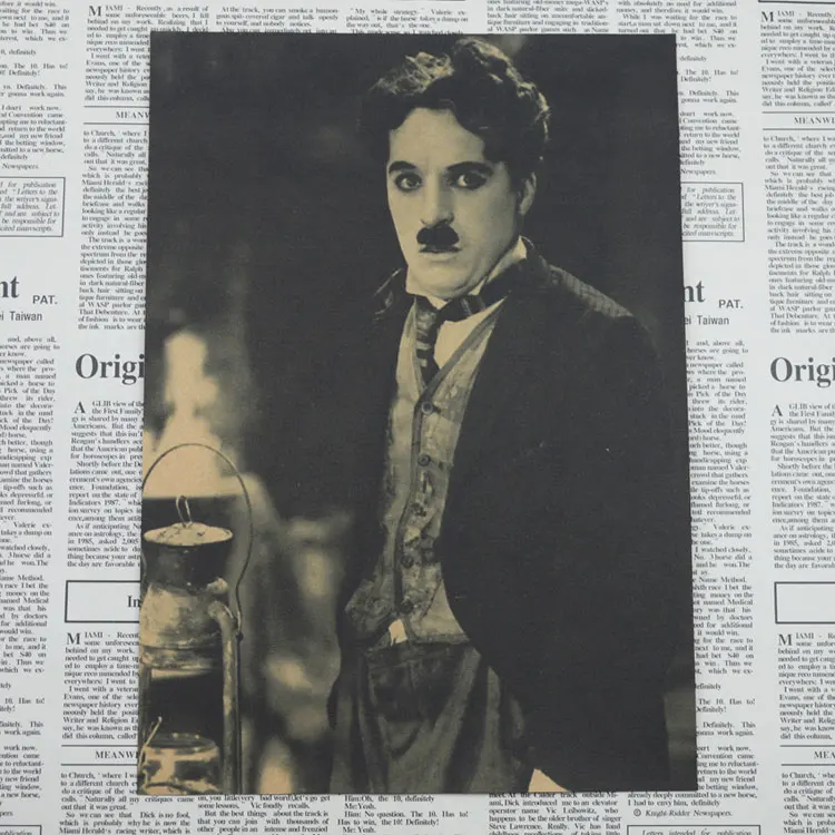 Chaplin фильм Ретро Классический плакат украшение дома живопись - Цвет: Черный