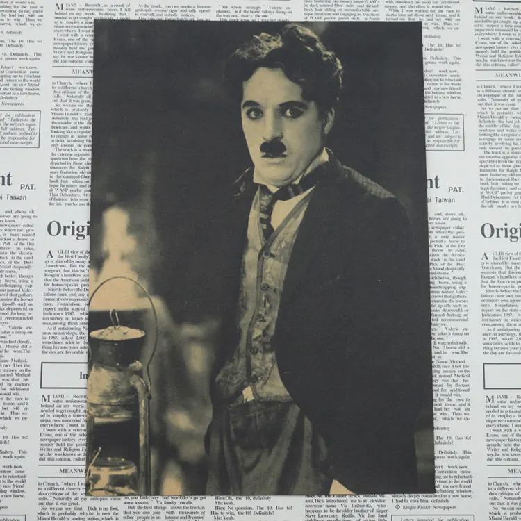 Черный Chaplin фильм Ретро Классический плакат украшение дома живопись - Цвет: Черный