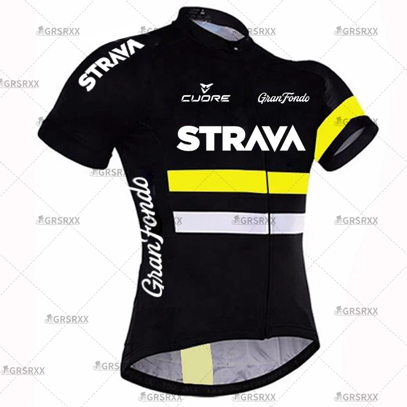 Bicycle-Clothing Mtb-Jersey Bike-Wear Cycling-Shirts Short-Sleeve STRAVA Premium Males