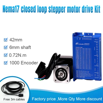 

Nema17 closed loop stepper motor and drive kit for 2phase LC42H261+LCDA257S 0.72n.m with 1000ppr including cables
