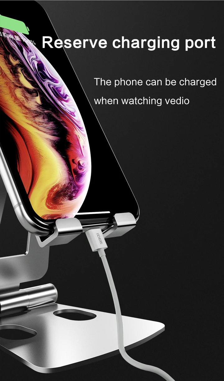 LICHEERS Giữ Điện Thoại Cho iPhone 13Pro Xiaomi Mi 9 Kim Loại Giá Đỡ Điện Thoại Có Thể Gập Lại Giá Đỡ Điện Thoại Bàn Làm Việc Cho iPhone 12 11 XS mobile holder for tripod