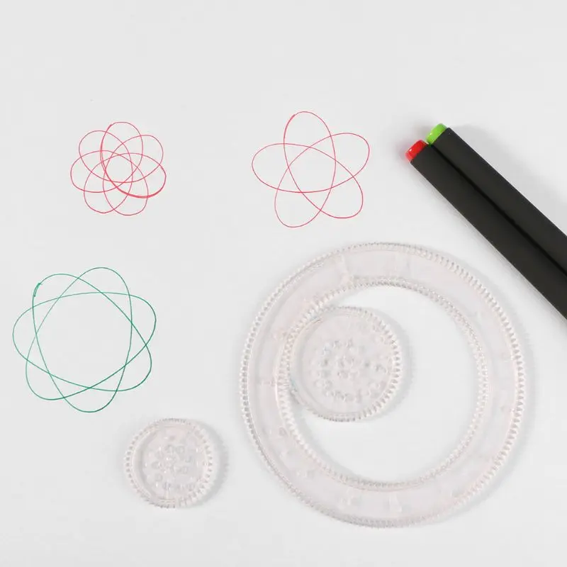 22 шт., Spirograph игрушки для рисования, набор, блокирующиеся зубчатые колеса, Детские аксессуары для рисования, креативная развивающая игрушка, 72XC